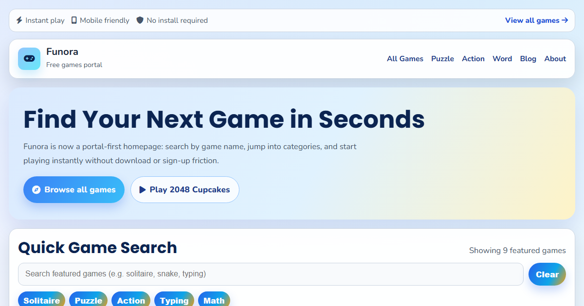 Funora Online Games Hub logo