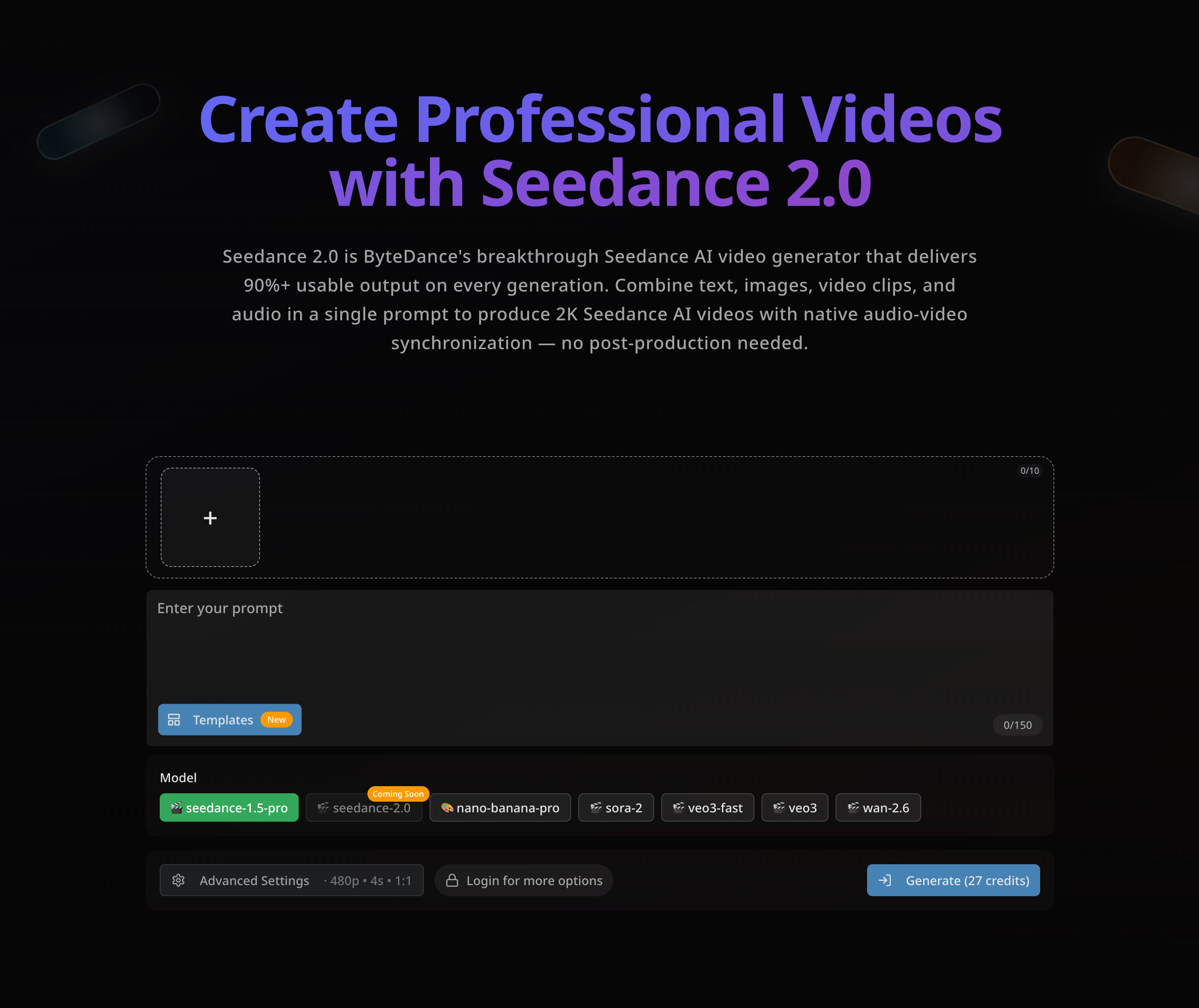Seedance 2.0 Video Studio