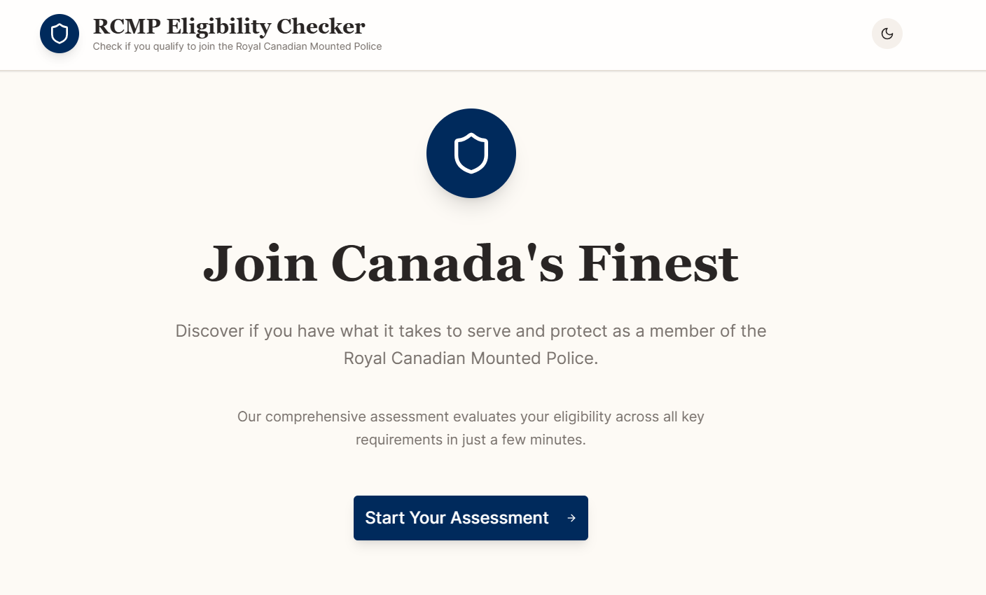 RCMP Eligibility Checker