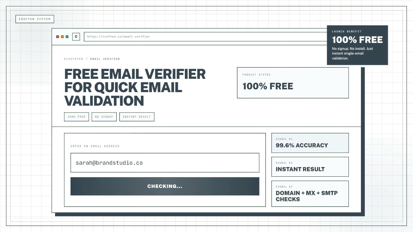 Free Email Verifier by Craften