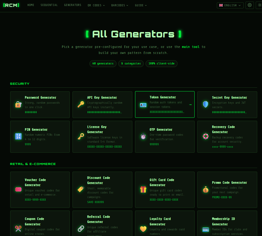 RandomCodeMaker