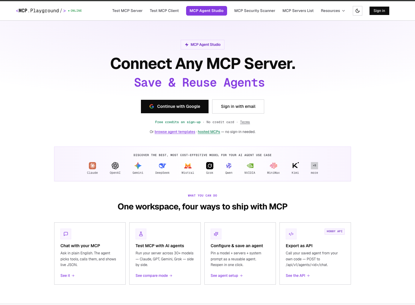 MCP Playground Online