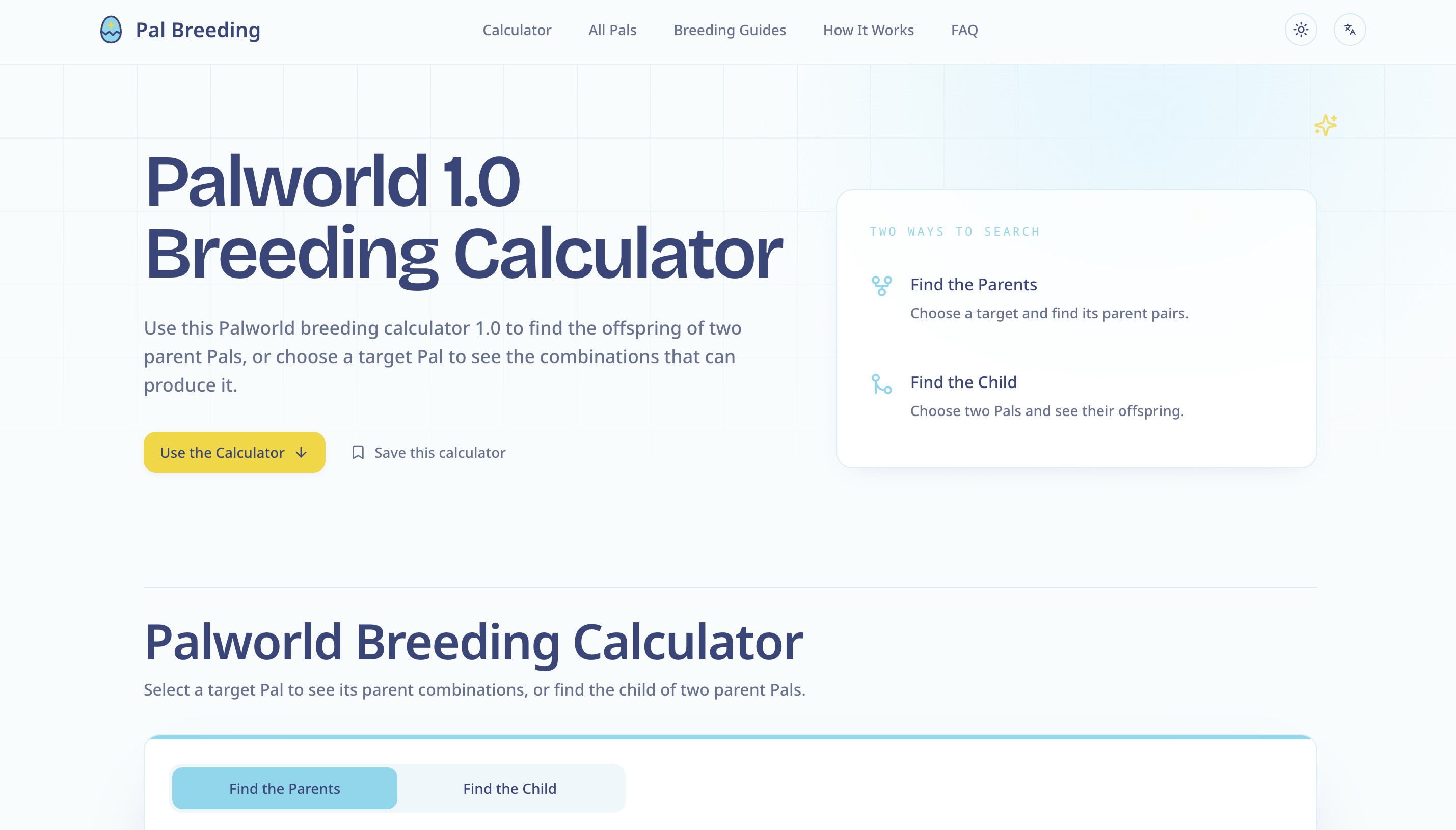 Palworld Breeding Calculator