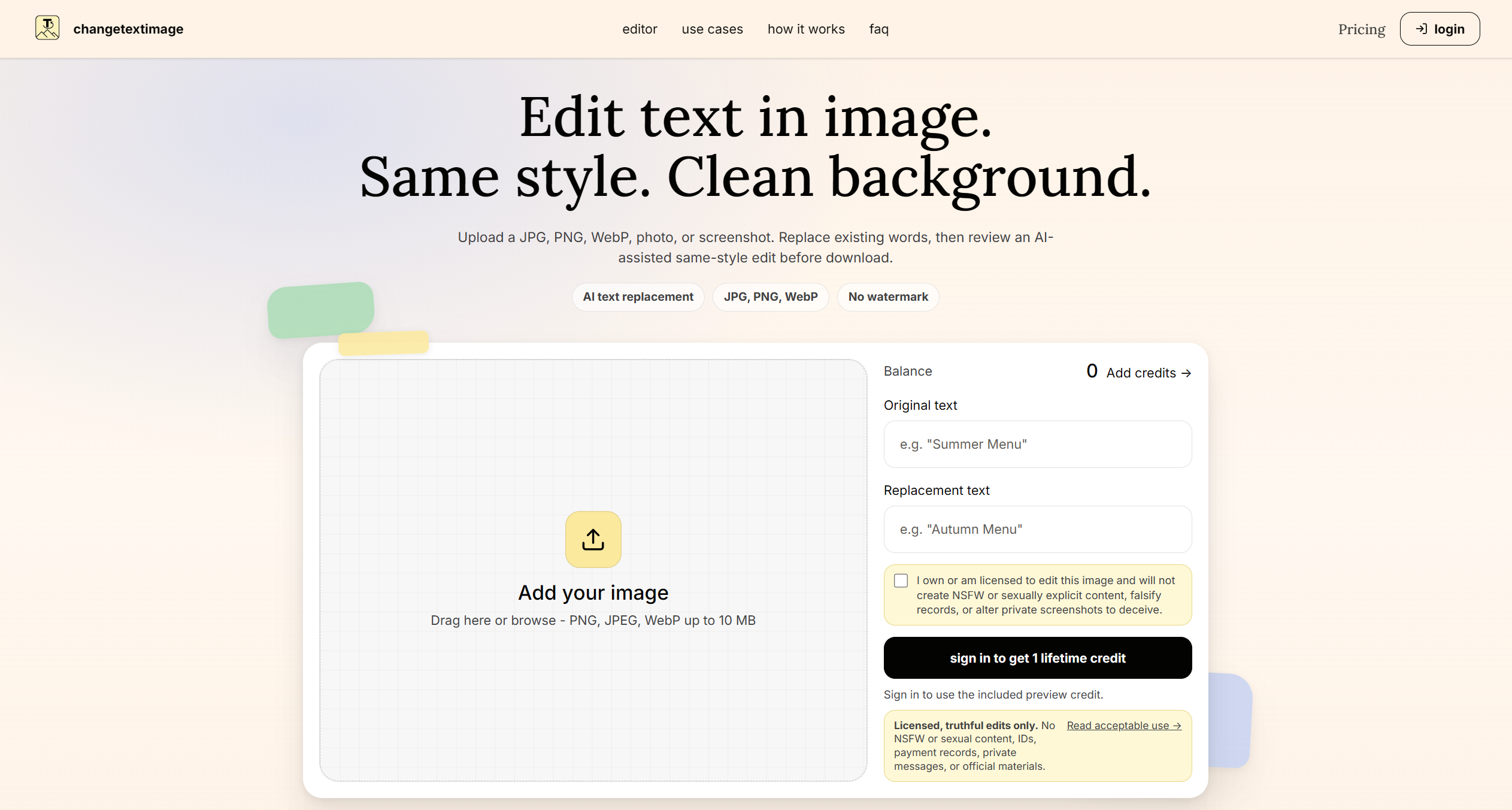 ChangeTextImage