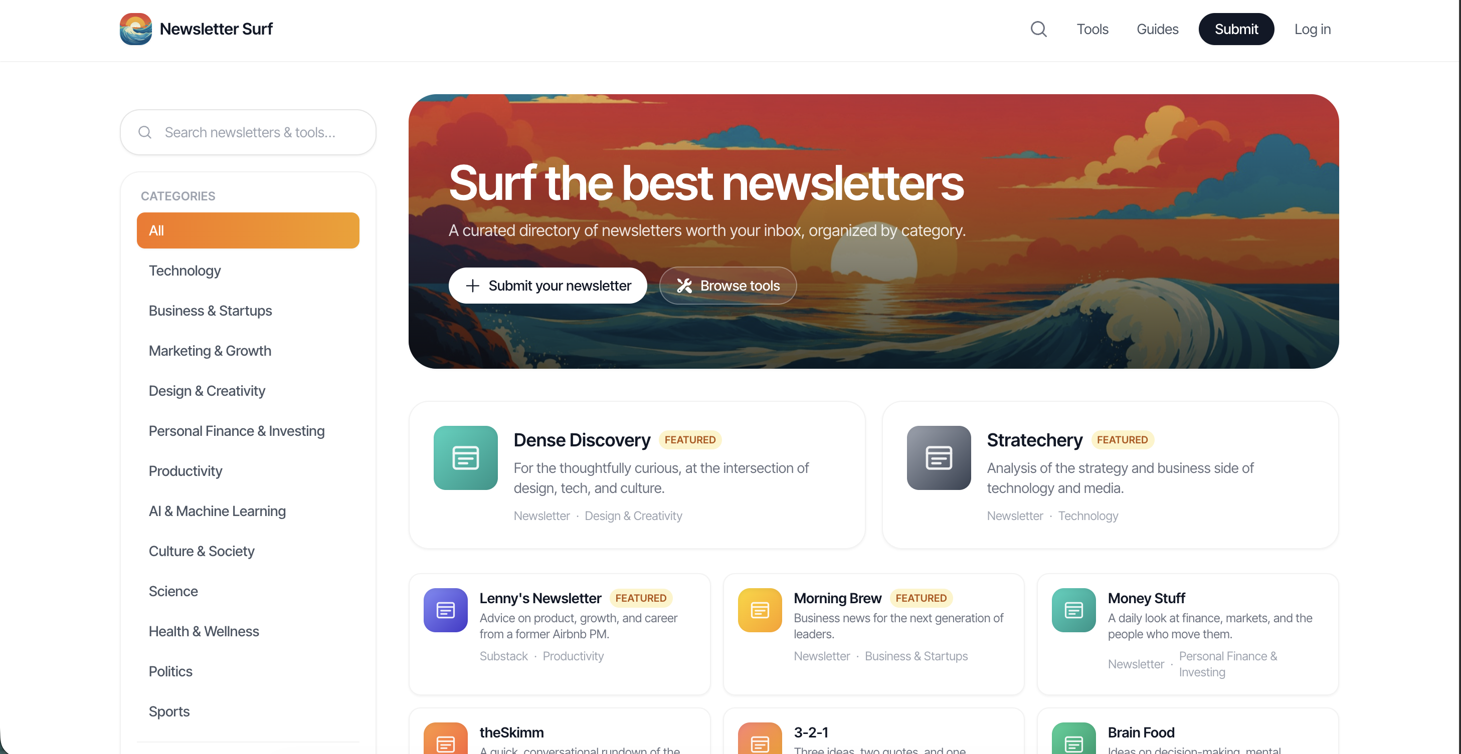 Newsletter Surf