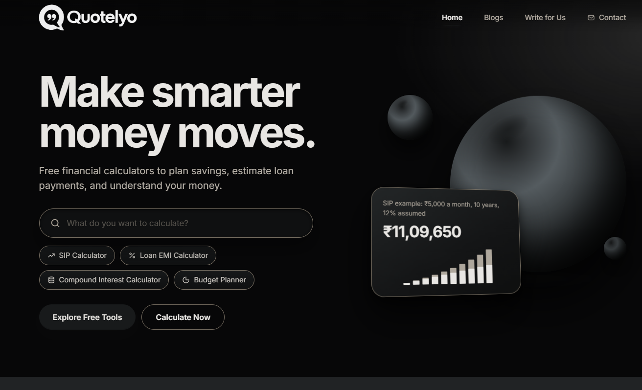 Quotelyo Financial Calculators