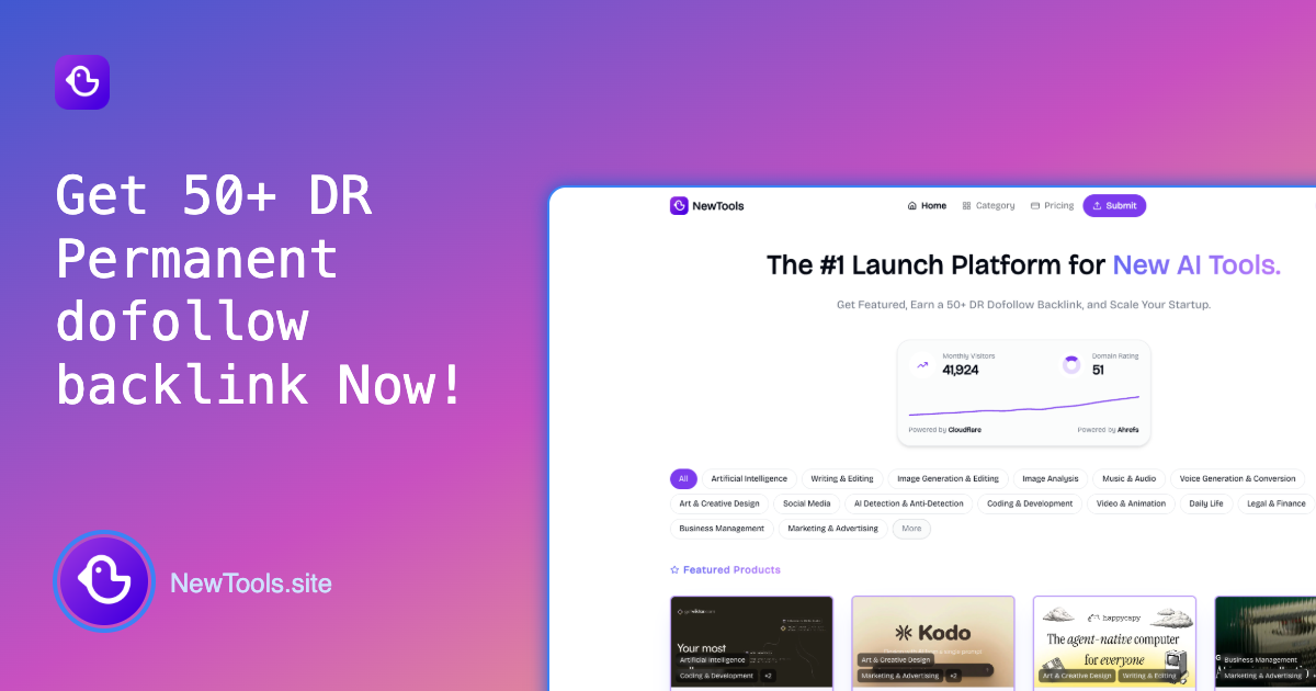 Submit AI Tool & Get Dofollow Backlink 2026