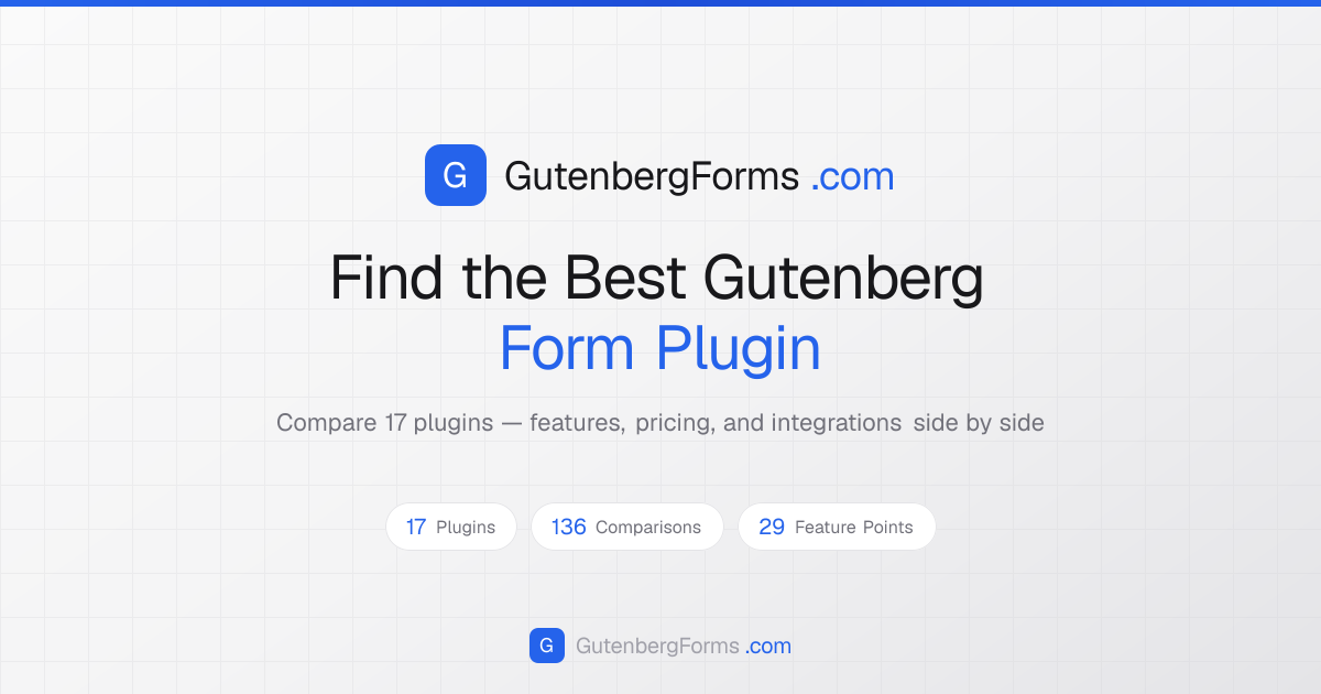 Gutenberg Form Plugins