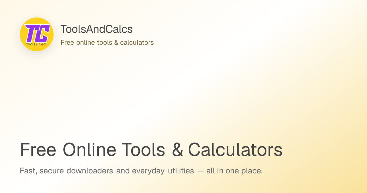 ToolsAndCalcs